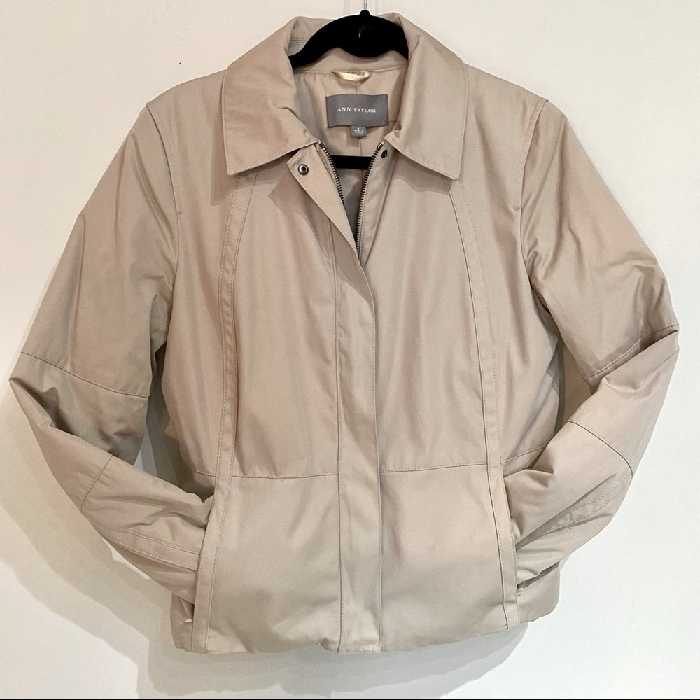 Khaki Ann Taylor Faux Down Coat